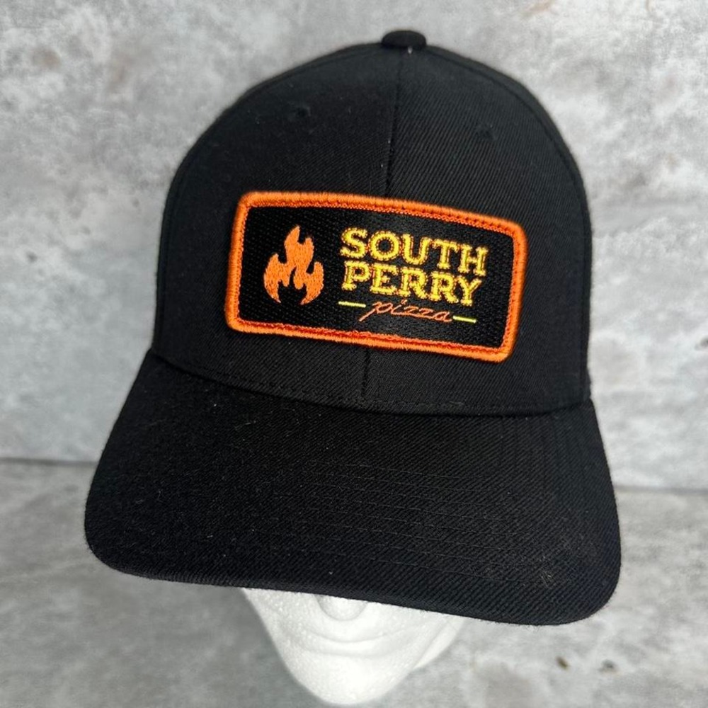 Black adjustable South Perry Pizza cap‎ vintage